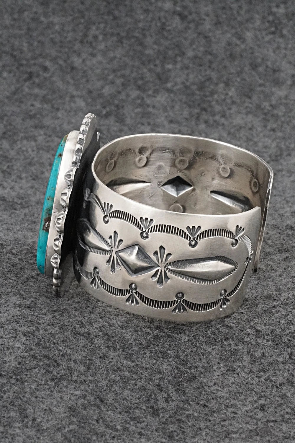 Turquoise & Sterling Silver Bracelet - Raymond Delgarito