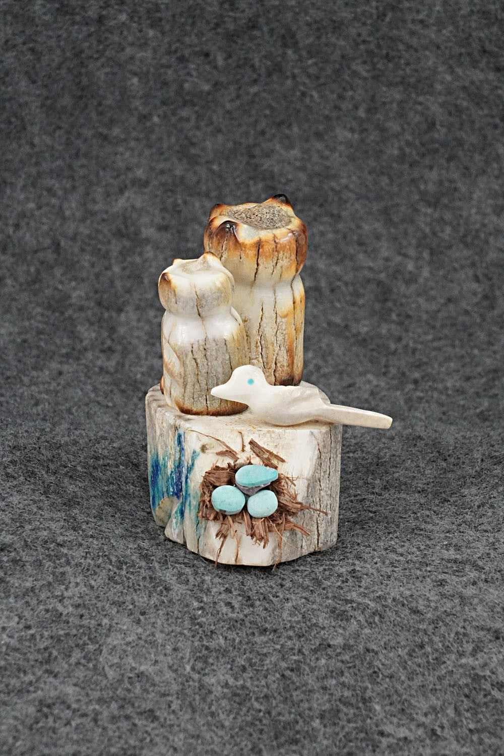 Owls Zuni Fetish Carving - Marvelita Phillips