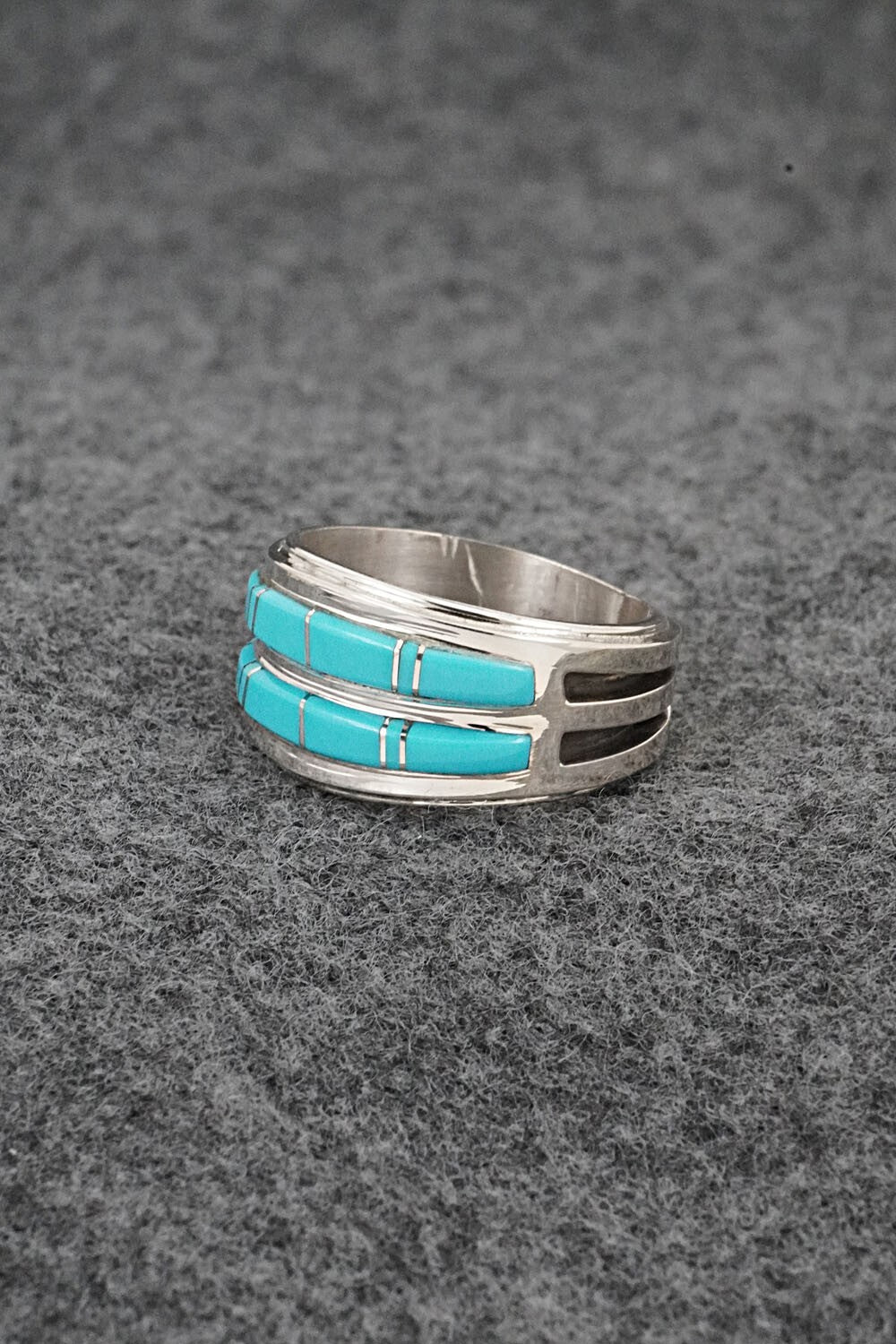 Turquoise & Sterling Silver Ring - Wilbert Muskett Jr. - Size 7.5