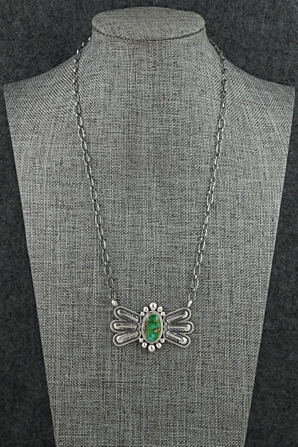 Turquoise & Sterling Silver Necklace - Verley Betone