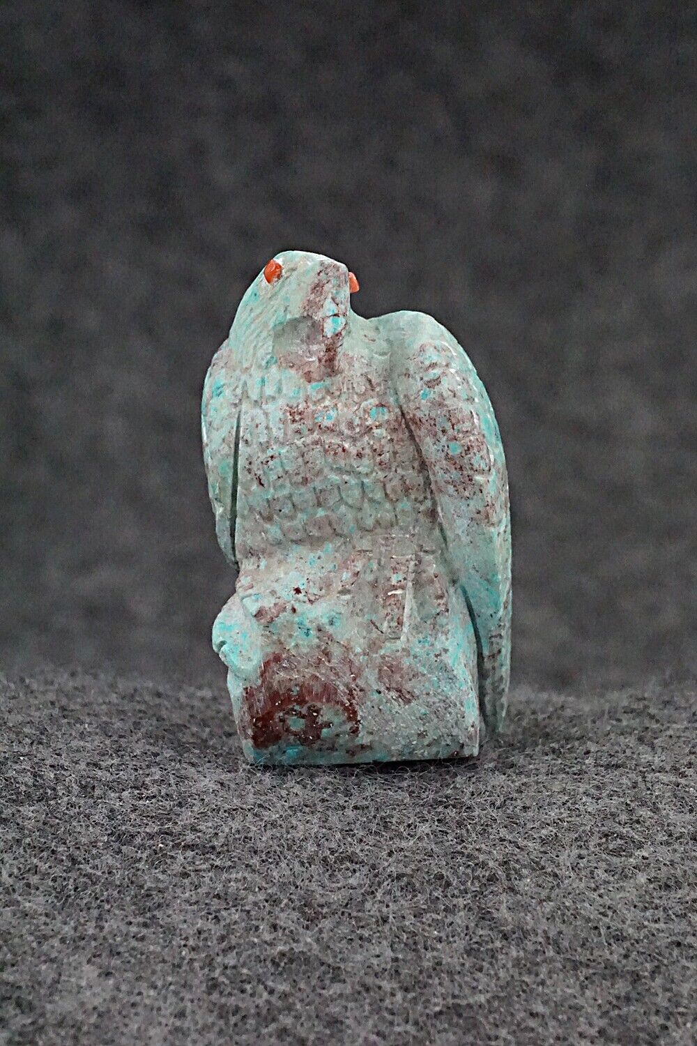 Eagle Zuni Fetish Carving - Derrick Kaamasee