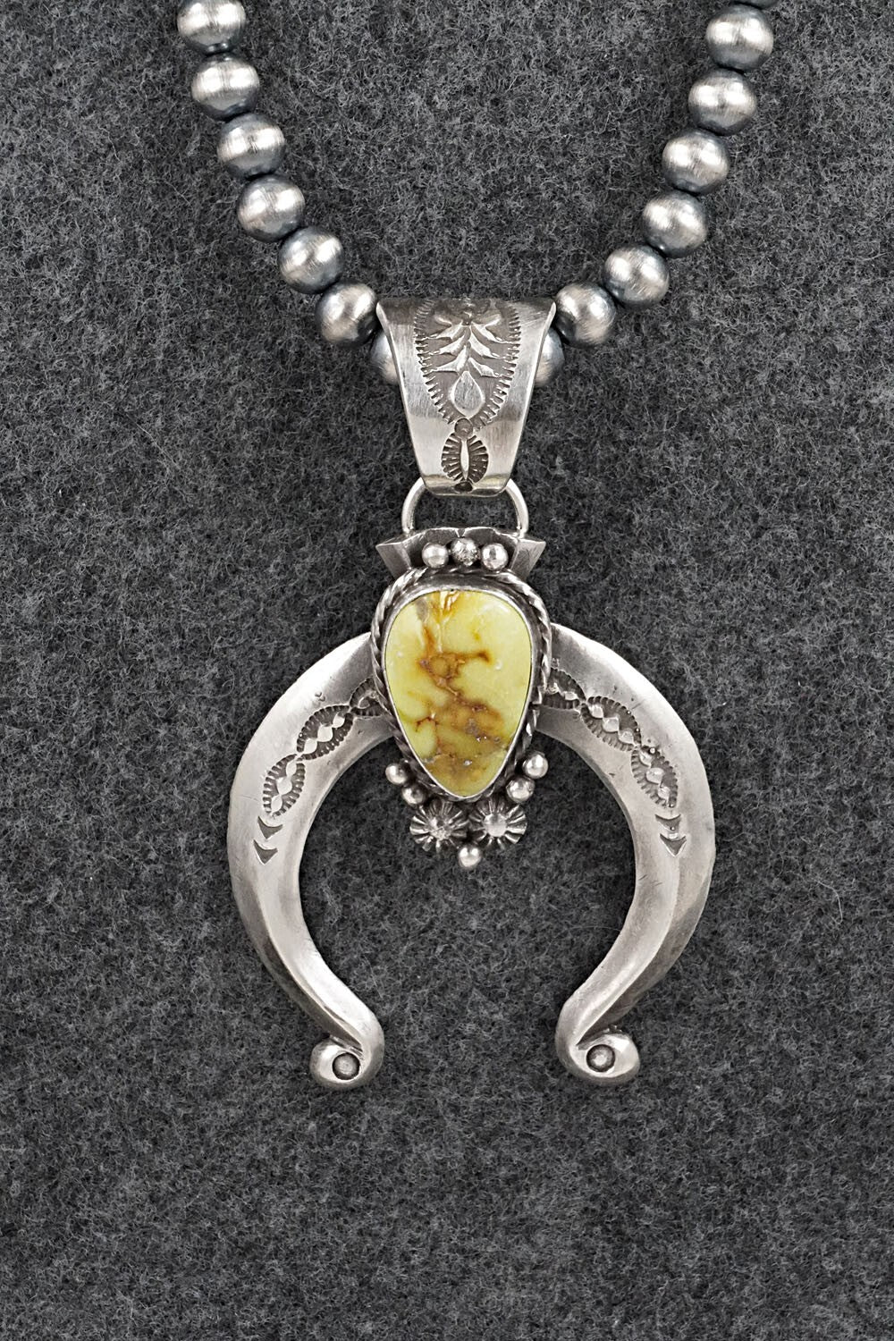 Variscite & Sterling Silver Necklace - Samuel Yellowhair