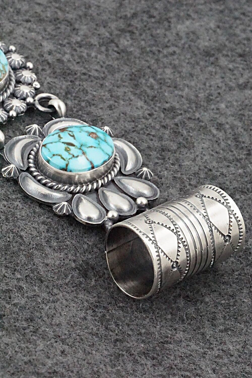Turquoise & Sterling Silver Pendant - Raymond Delgarito