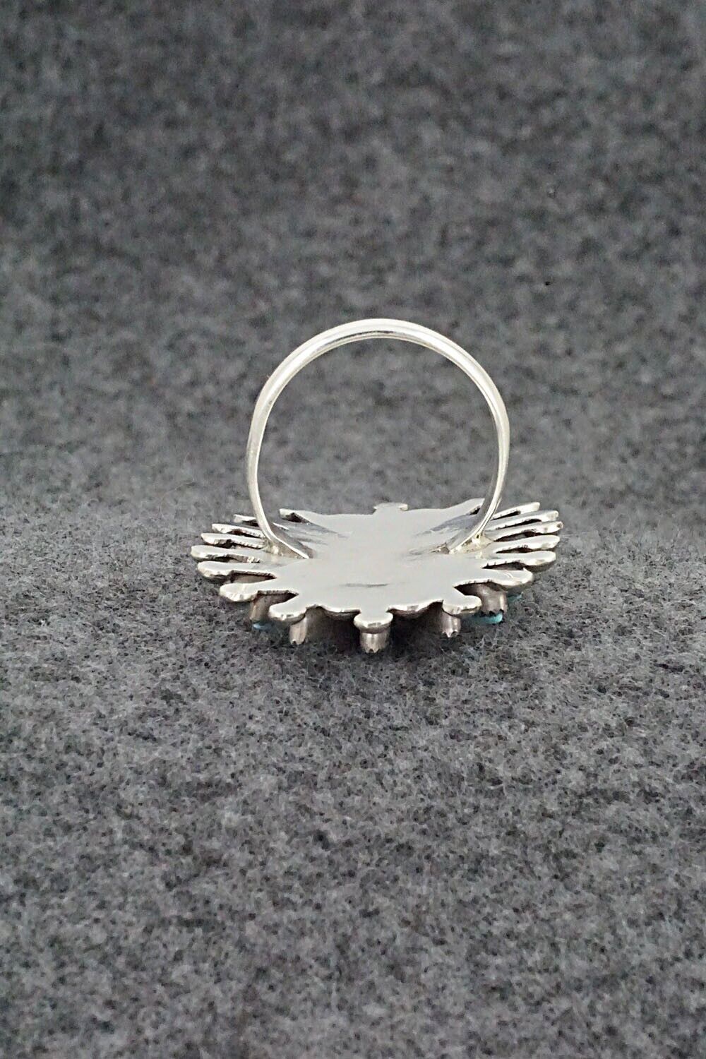 Turquoise & Sterling Silver Ring - Lance & Cordelia Waatsa - Size 5.75