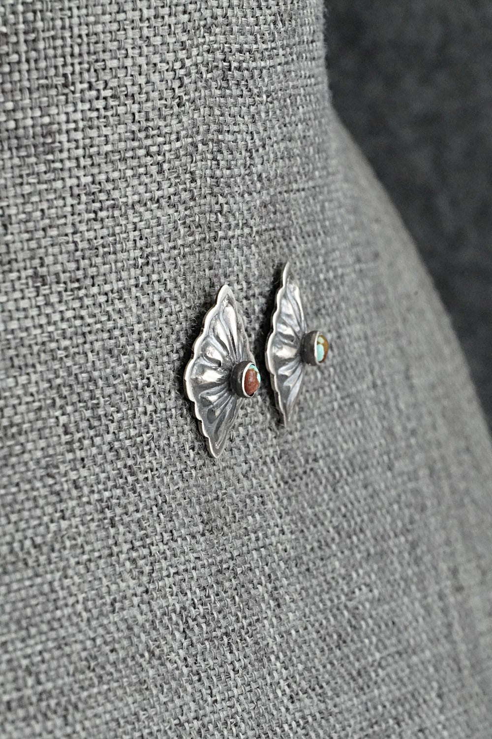 Turquoise & Sterling Silver Earrings - Terry Charlie