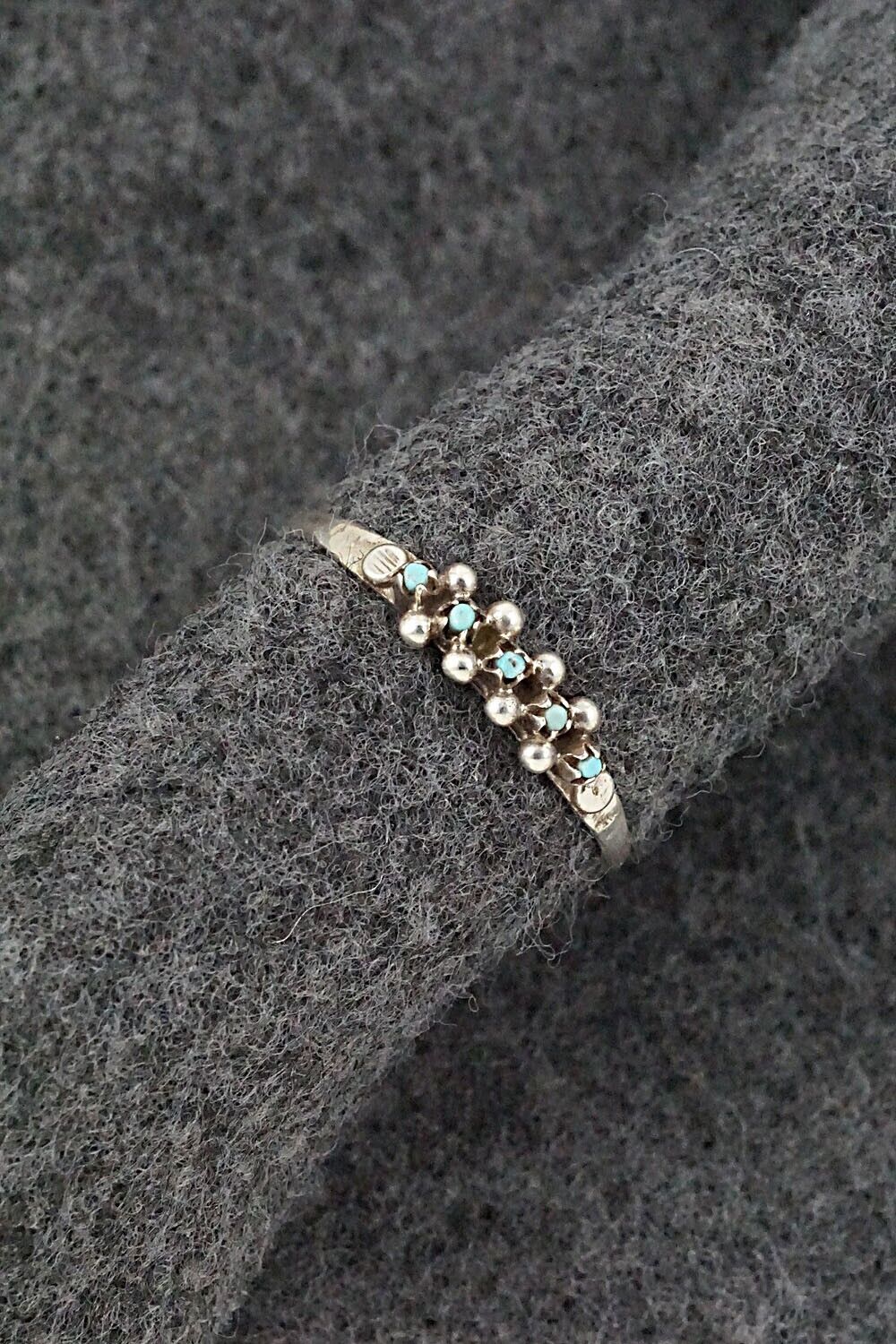 Turquoise & Sterling Silver Ring - Justin Amesoli - Size 5.75