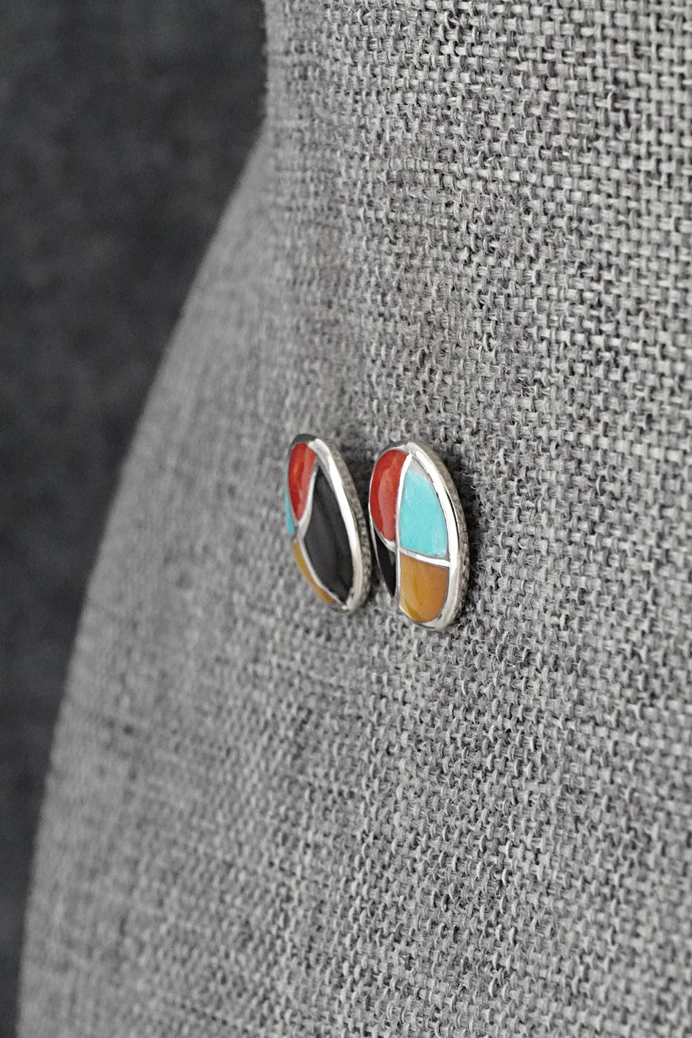 Multi-Stone & Sterling Silver Earrings - Orena Leekya