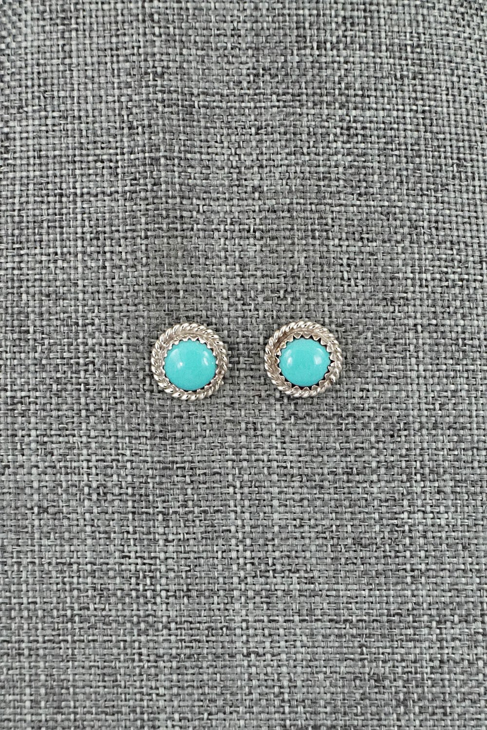Turquoise & Sterling Silver Earrings - Kenneth Hughte