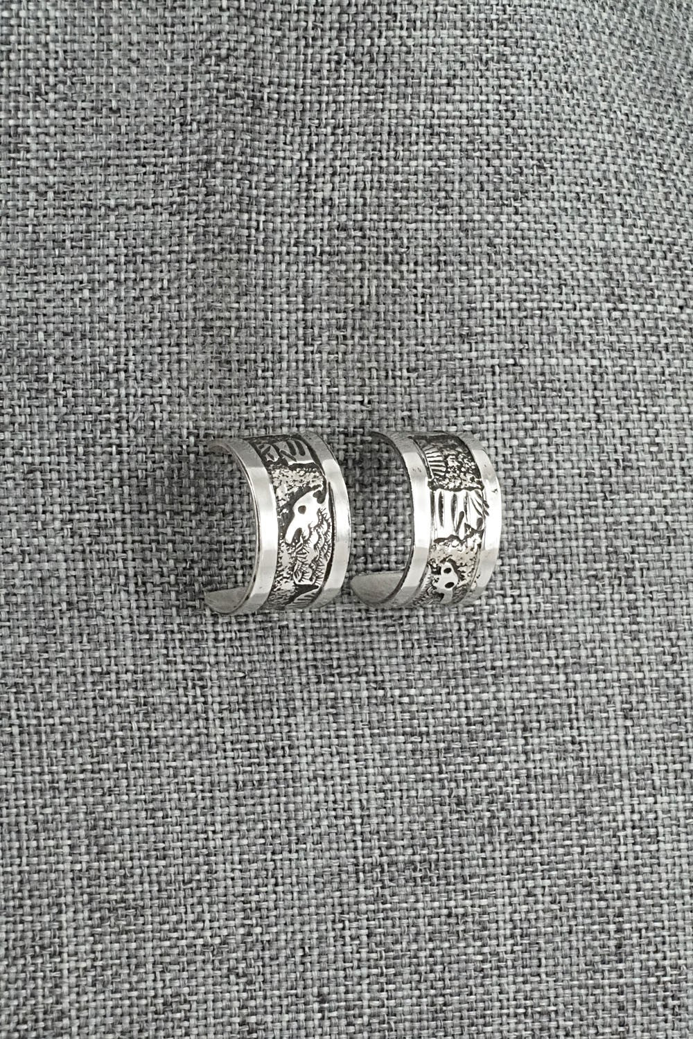 Sterling Silver Hoop Earrings - Elaine Becenti