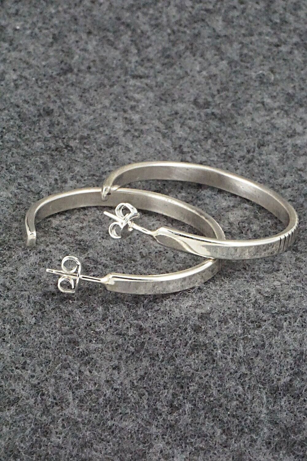 Sterling Silver Hoop Earrings - Elaine Tahe