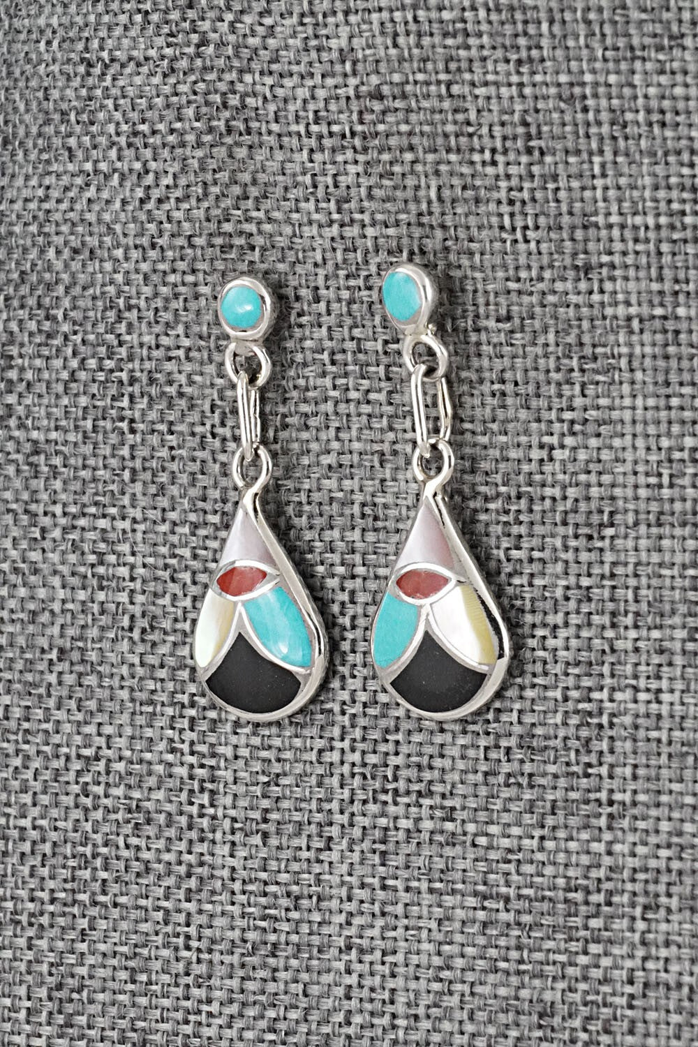 Multi-Stone & Sterling Silver Earrings - Orena Leekya