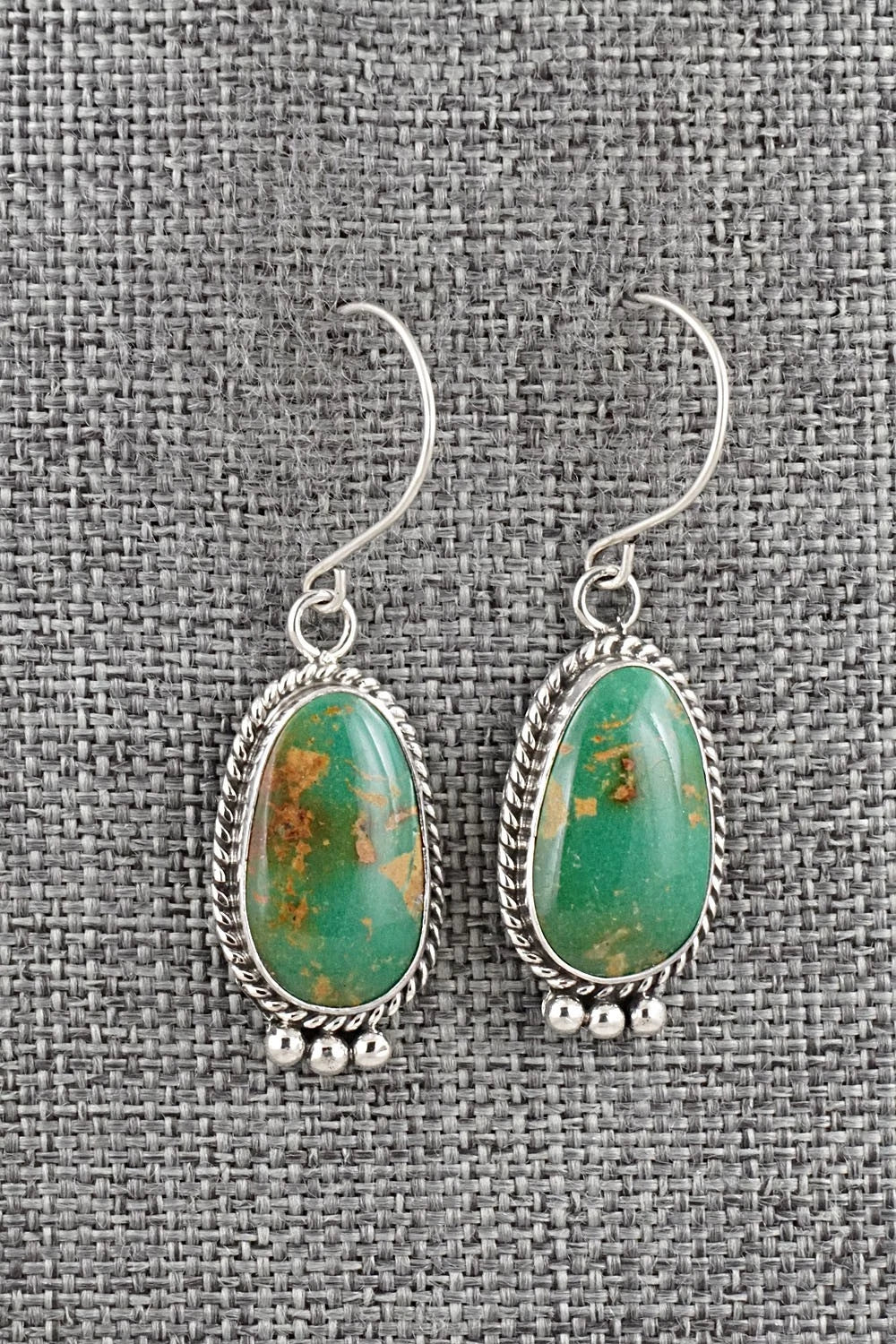 Turquoise & Sterling Silver Earrings - Rosemary Saunders