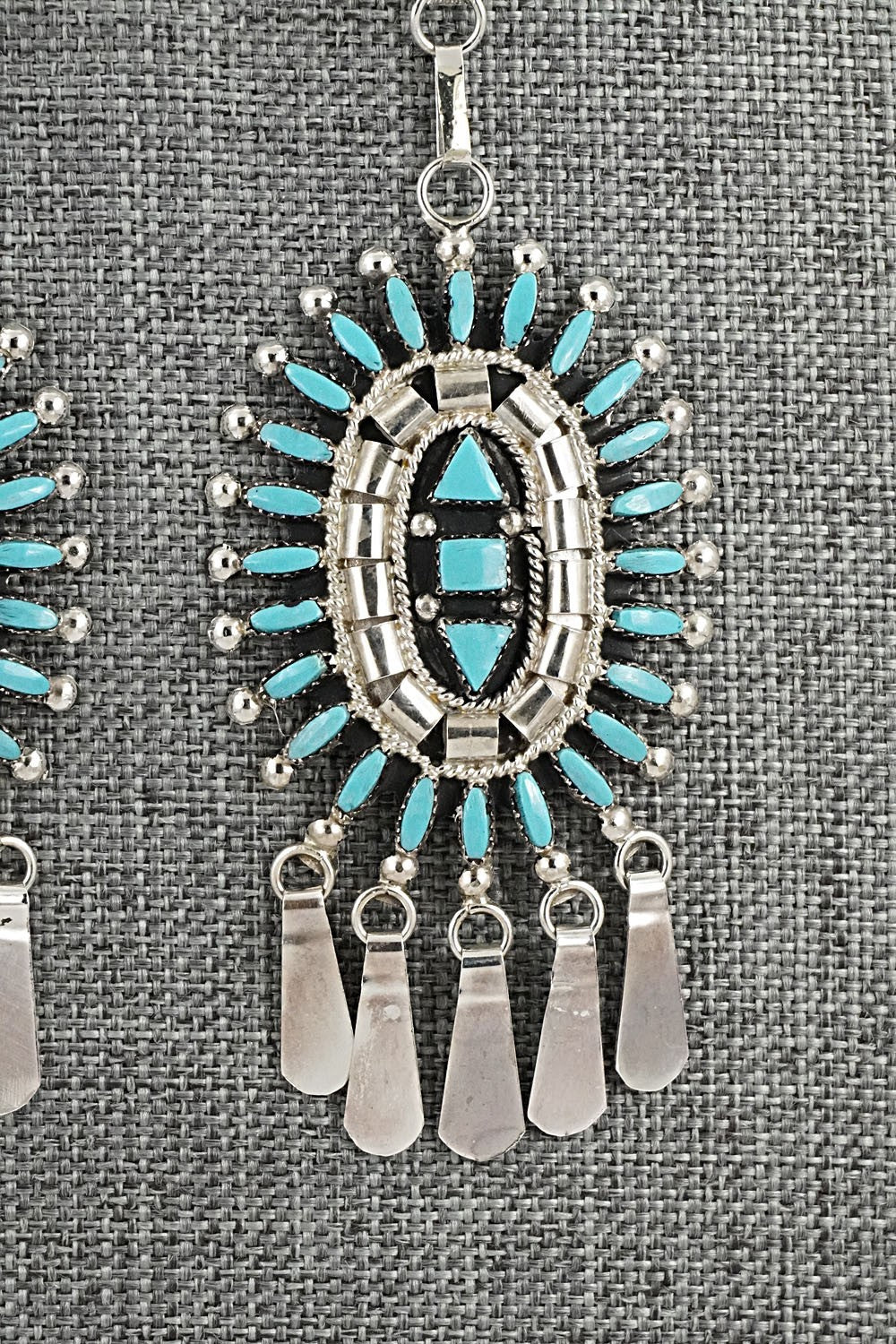 Turquoise & Sterling Silver Earrings - Evonne Hustito