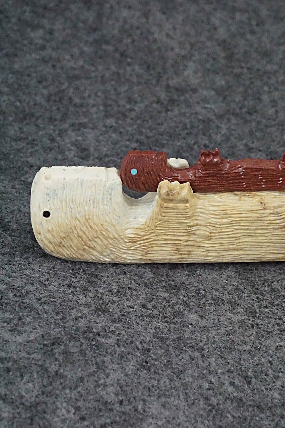Otter and Cub Zuni Fetish Carving - Jesus Espino