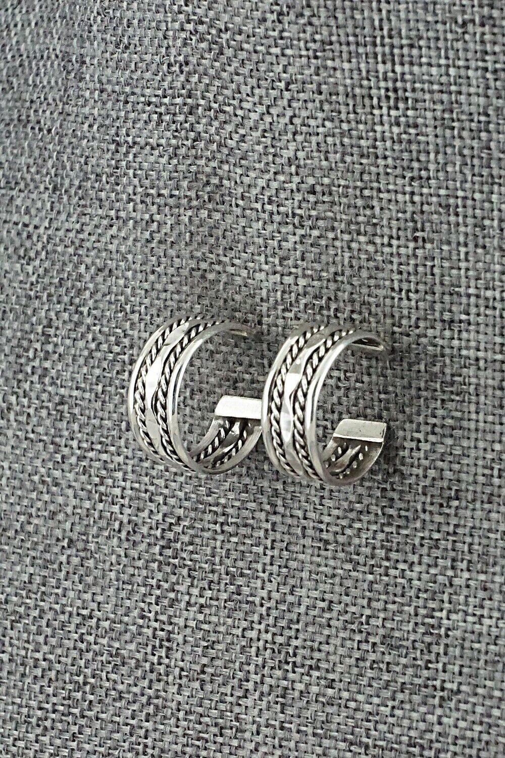 Sterling Silver Hoop Earrings - Elaine Tahe