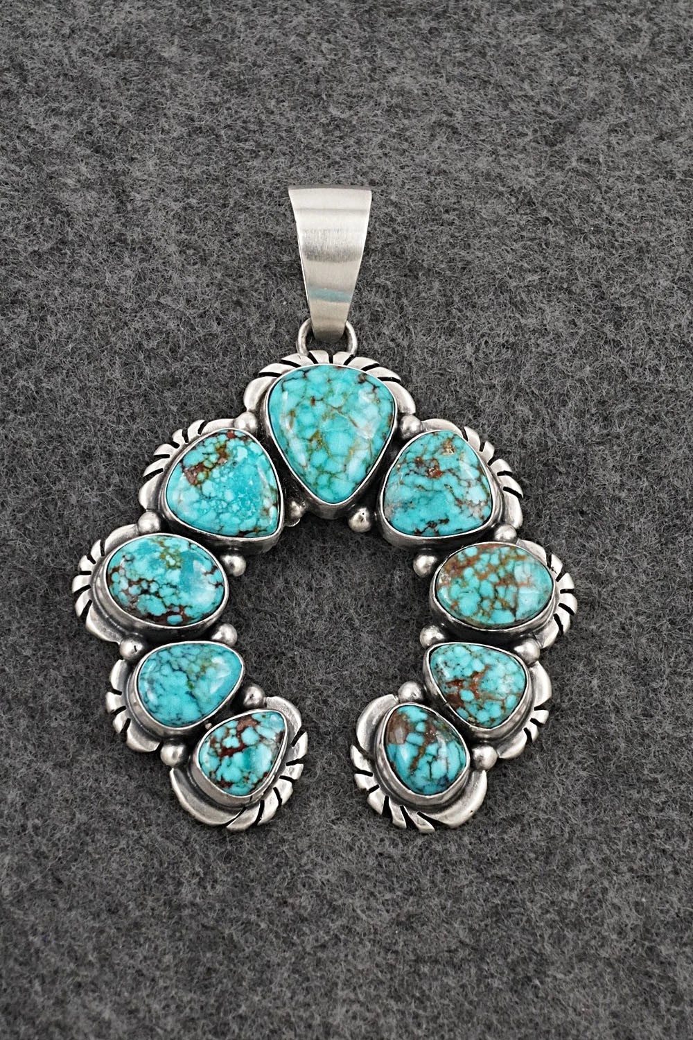 Turquoise & Sterling Silver Pendant - Mark Yazzie