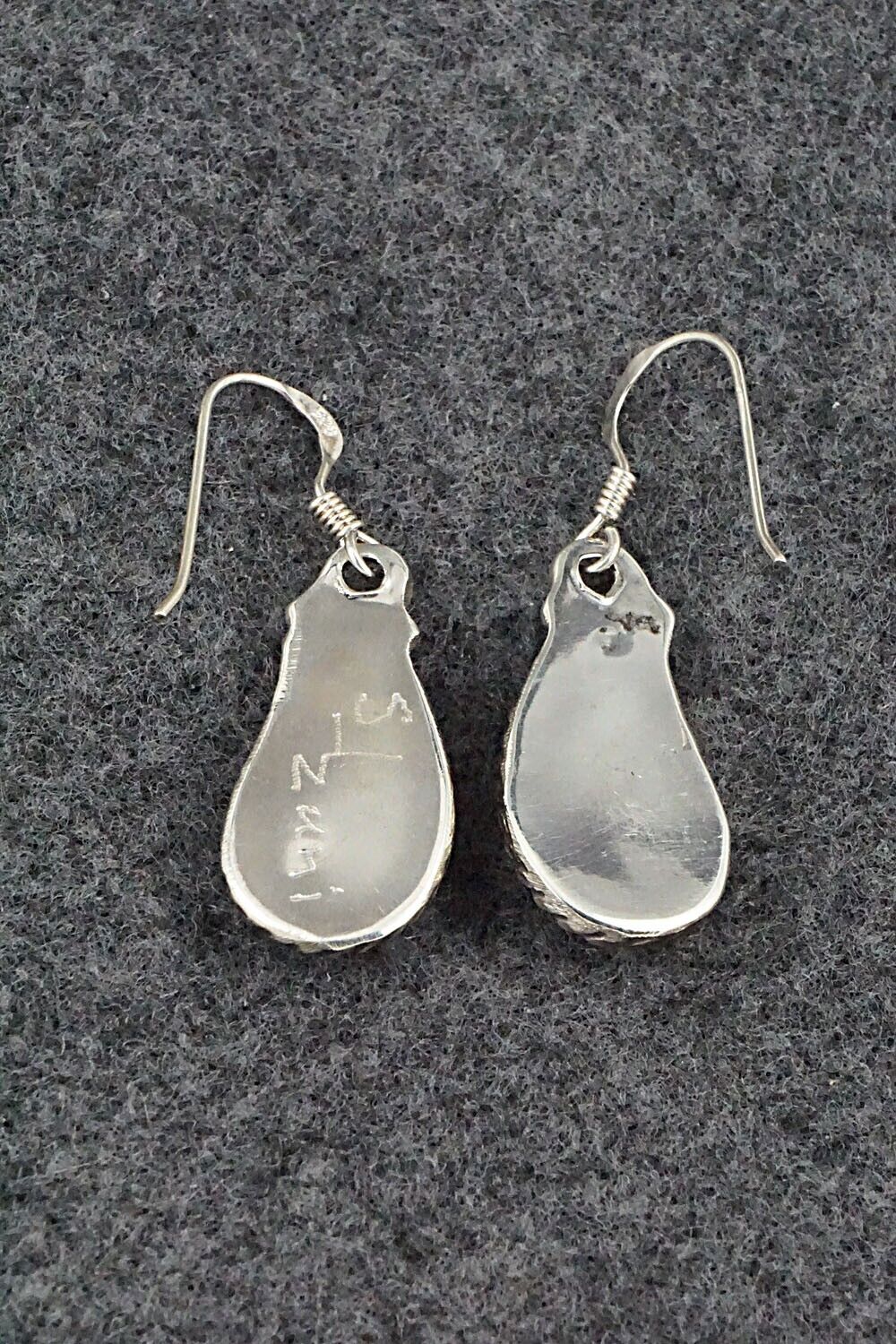 Turquoise & Sterling Silver Inlay Earrings - Susie Lowsayatee