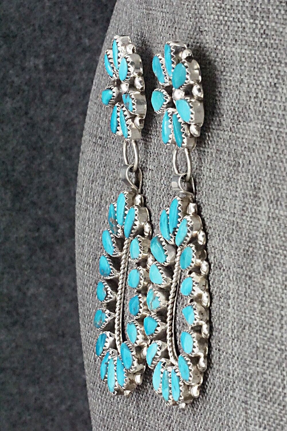 Turquoise & Sterling Silver Earrings - Eunise Wilson