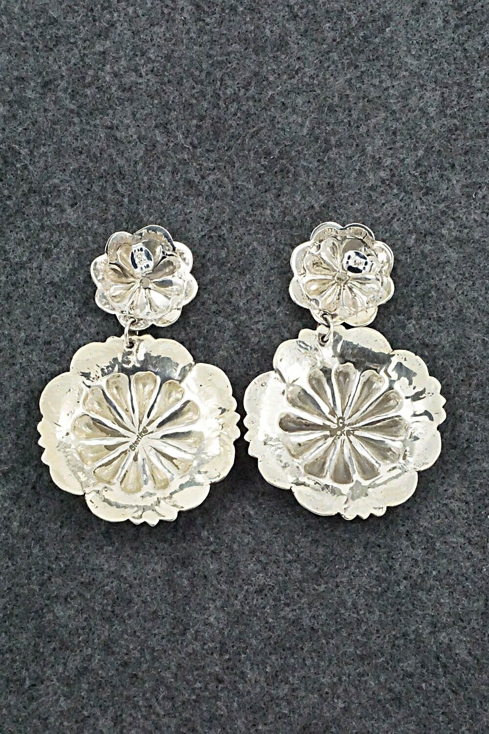 Turquoise & Sterling Silver Earrings - Genevieve Blackgoat