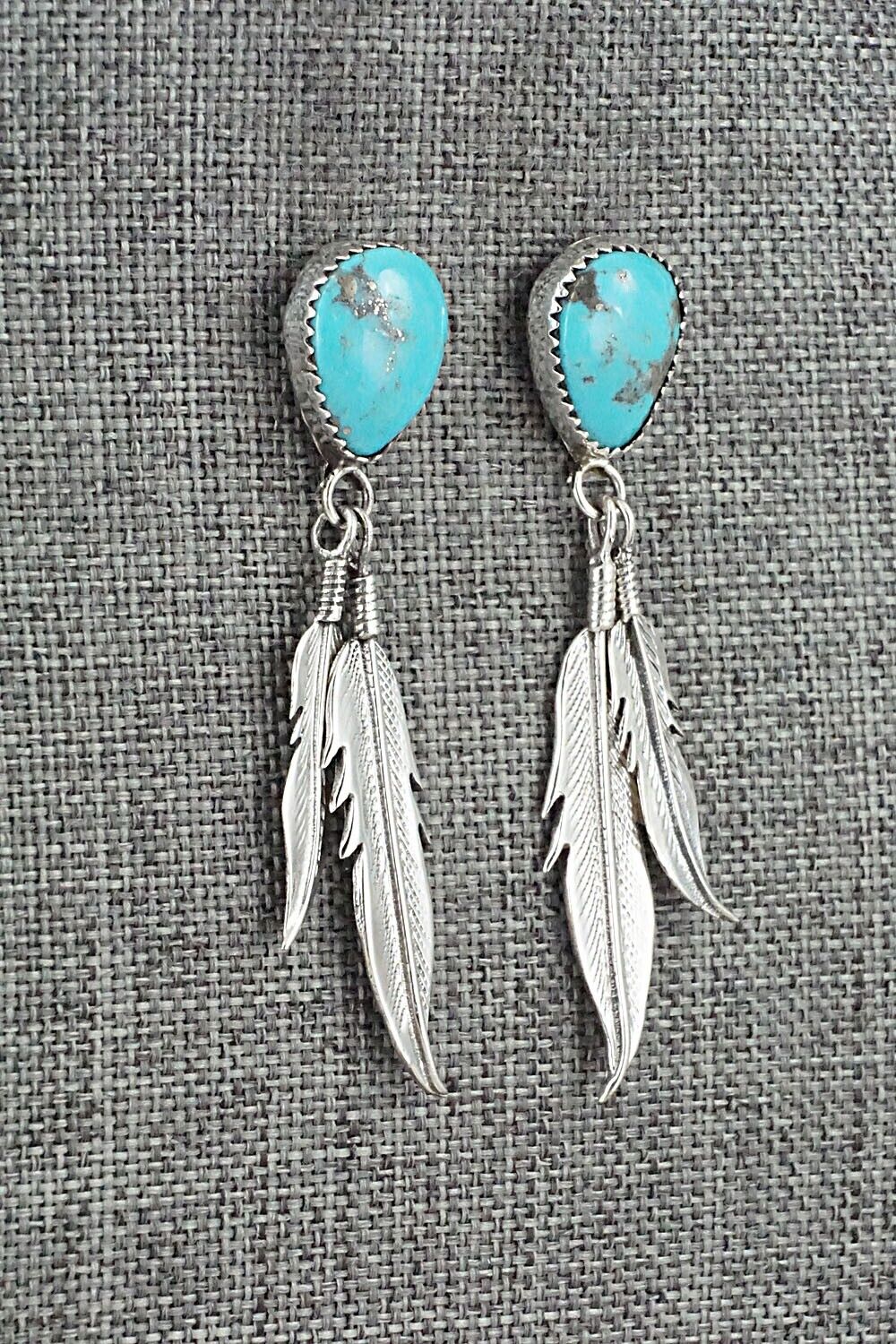Turquoise & Sterling Silver Earrings - Letricia Largo