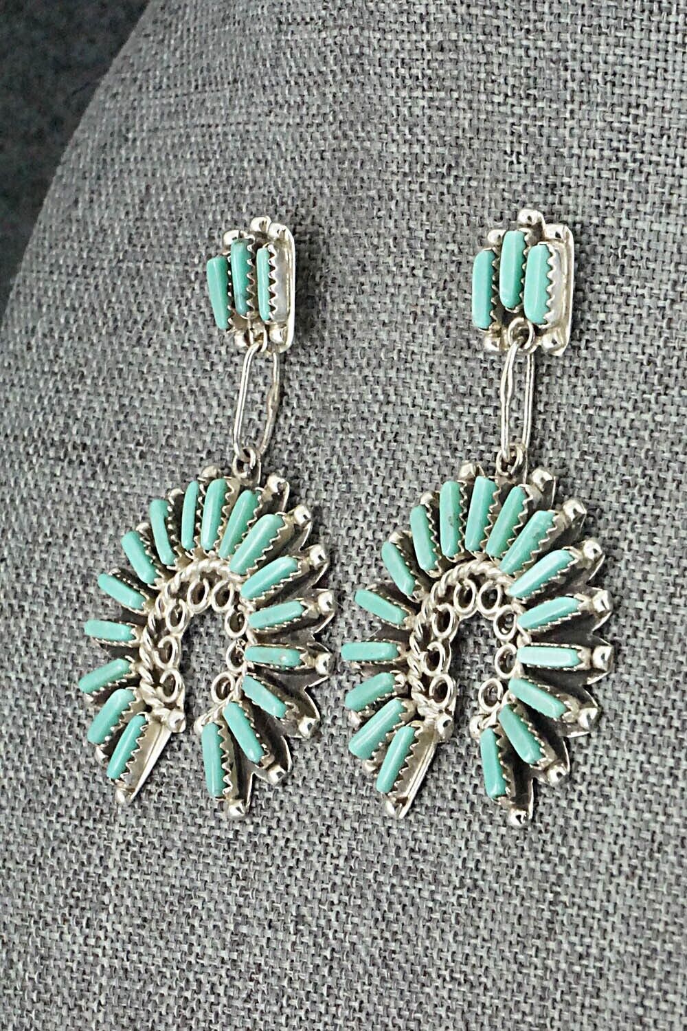 Turquoise & Sterling Silver Earrings - Geraldine Faber