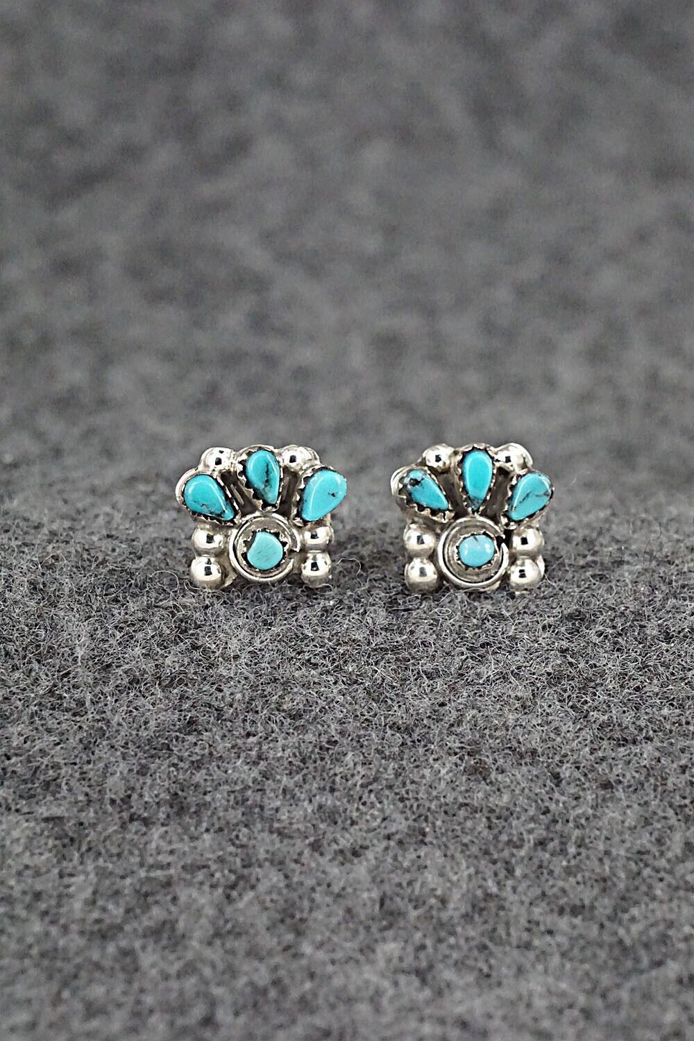 Turquoise & Sterling Silver Earrings - Alice Mutte