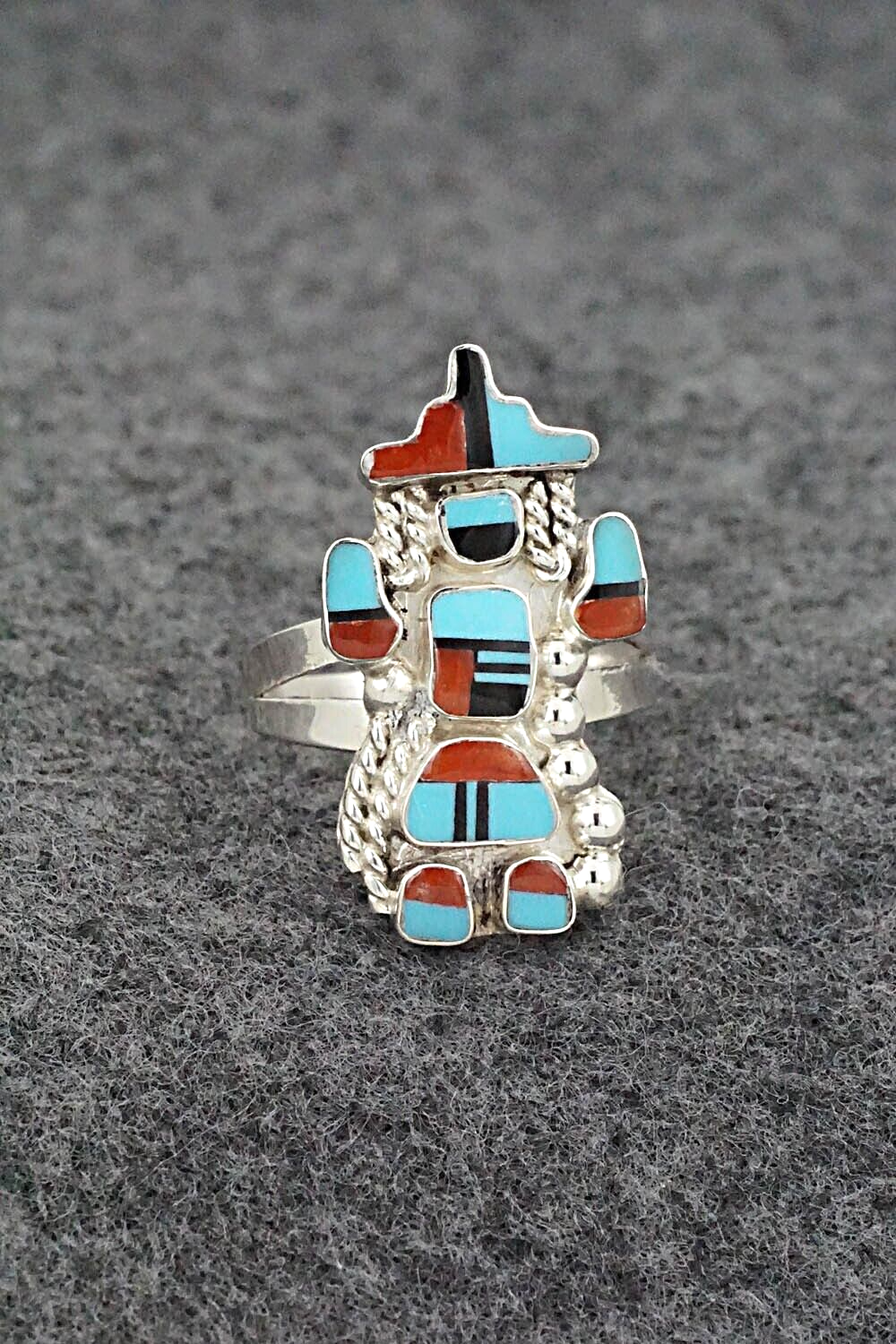 Multi-Stone & Sterling Silver Ring - Serena Johnson - Size 7.5
