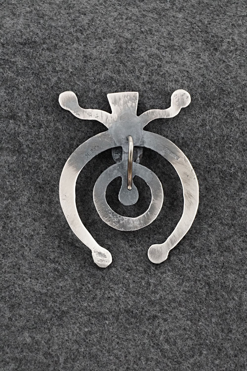 Turquoise & Sterling Silver Naja Pendant - Harrison Bitsue