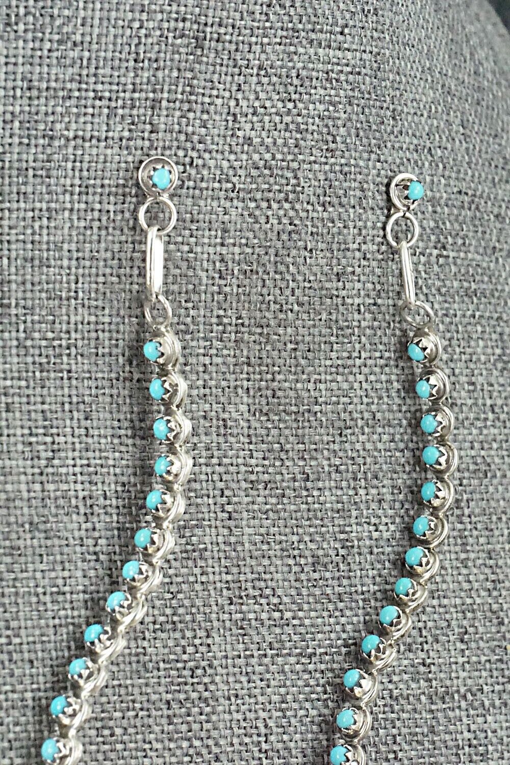Turquoise & Sterling Silver Earrings - Henrietta Quetawki