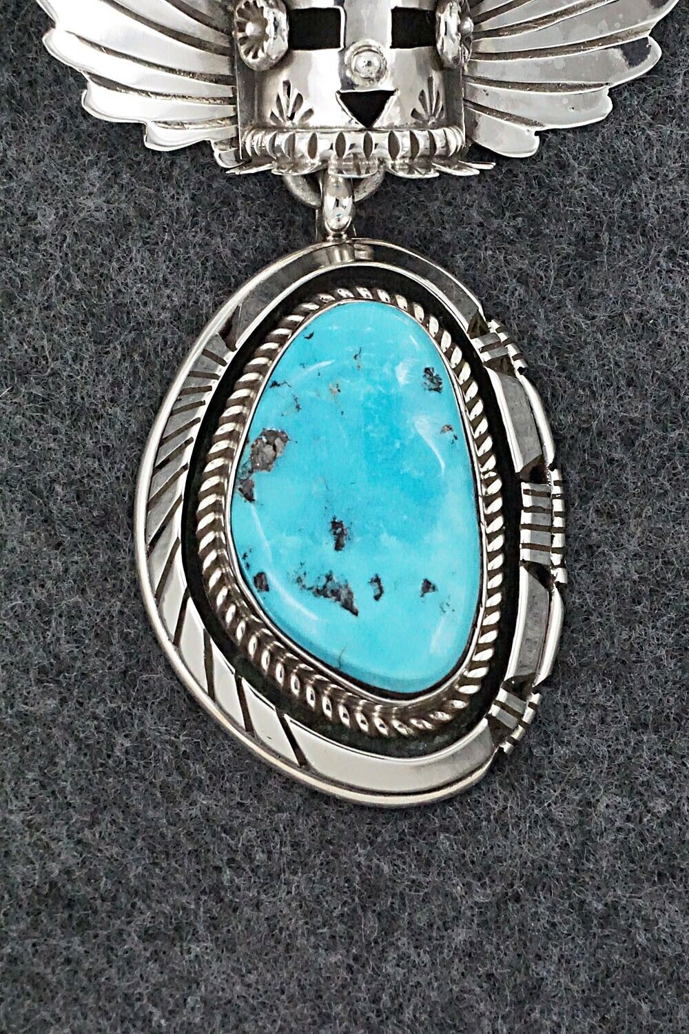 Turquoise & Sterling Silver Pendant - Rita Lee