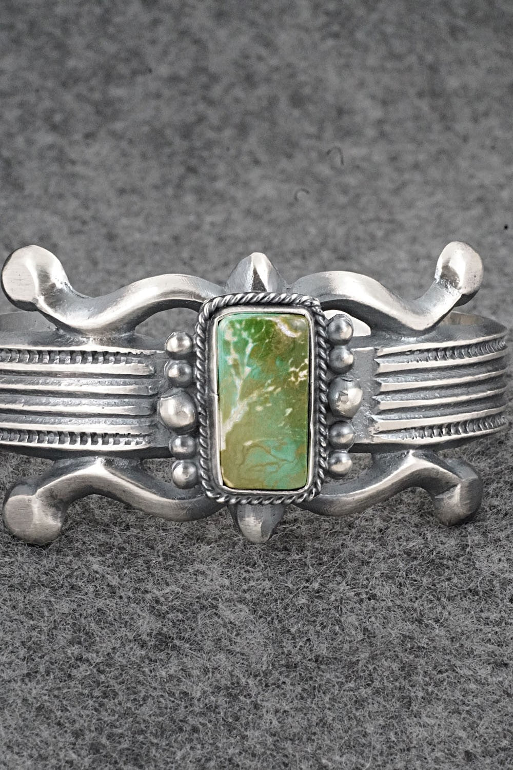 Turquoise & Sterling Silver Bracelet - Harrison Bitsue