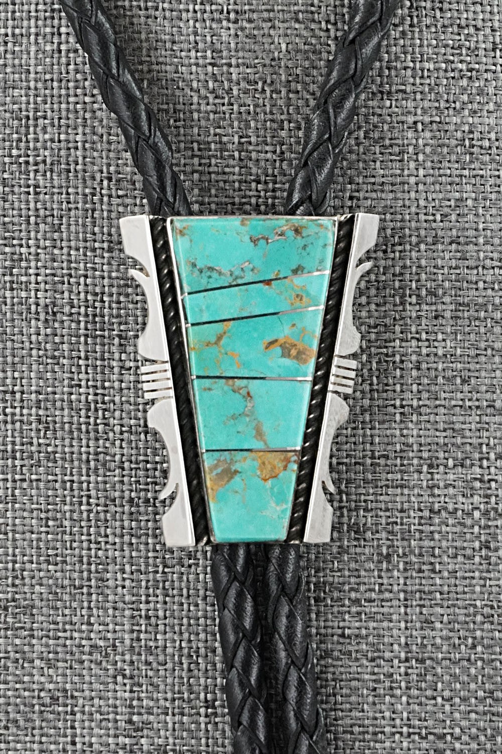 Turquoise & Sterling Silver Bolo Tie - Steve Francisco