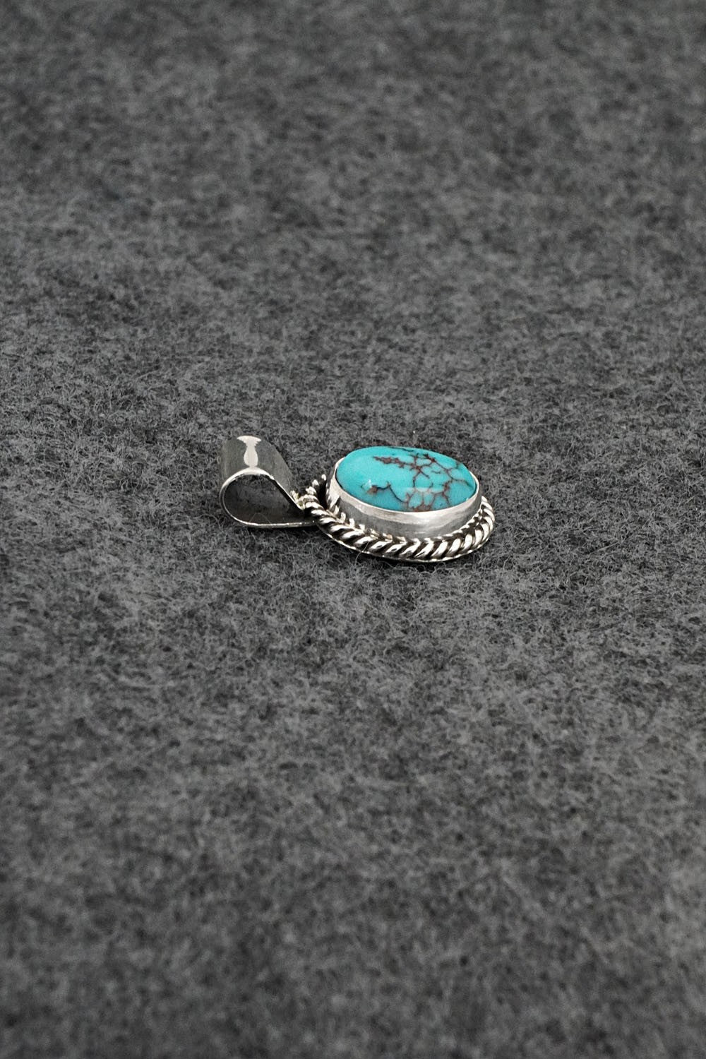 Turquoise & Sterling Silver Pendant - Rena Begay