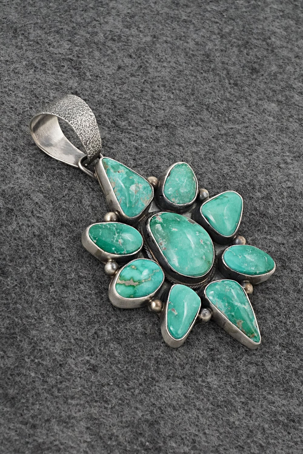 Turquoise & Sterling Silver Pendant - Kathleen Livingston