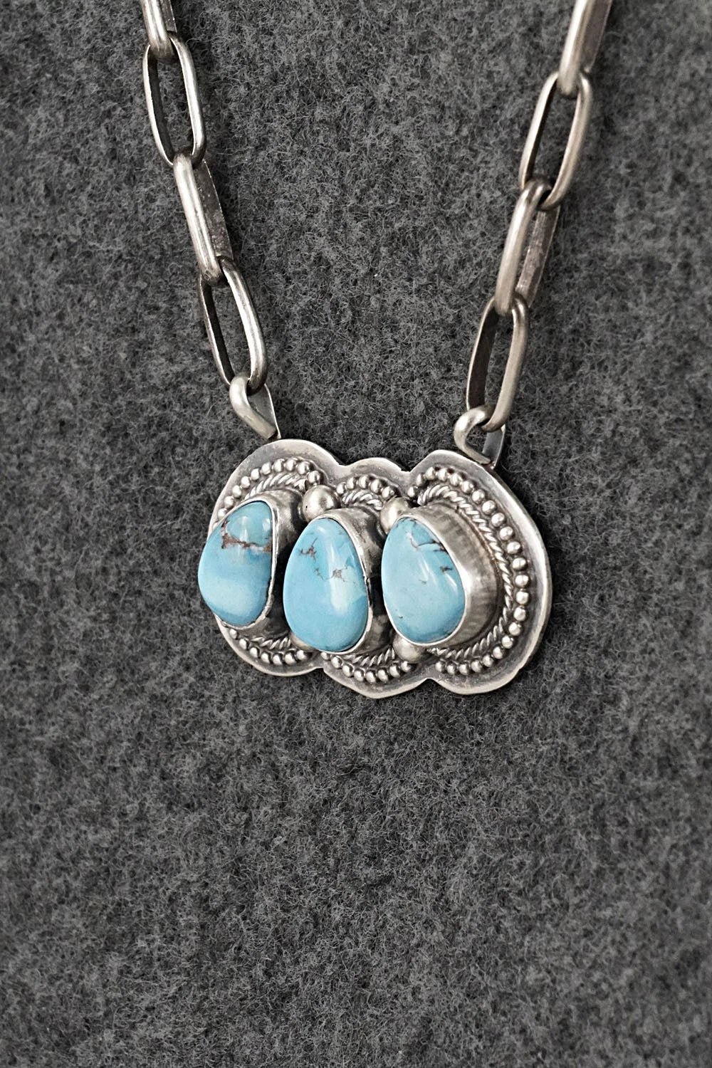 Turquoise & Sterling Silver Necklace - Kathleen Livingston