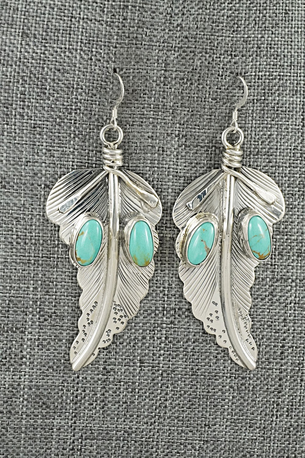 Turquoise & Sterling Silver Earrings - Darryl Delgarito