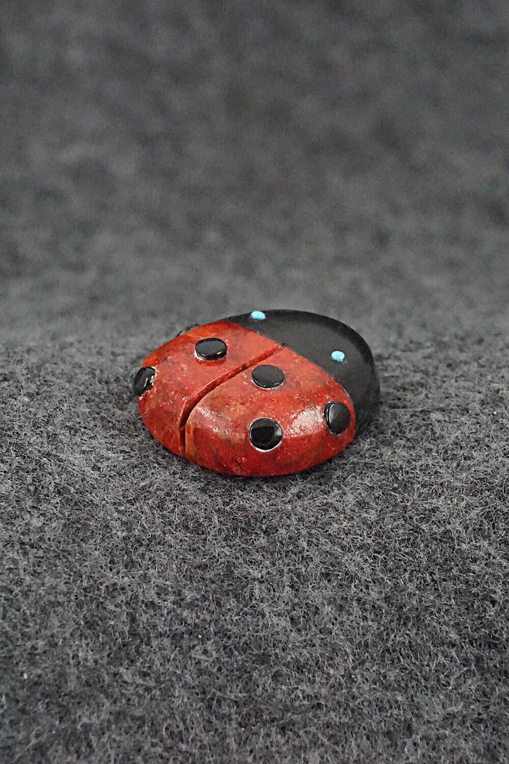Ladybug Zuni Fetish Carving - Reynold Lunasee