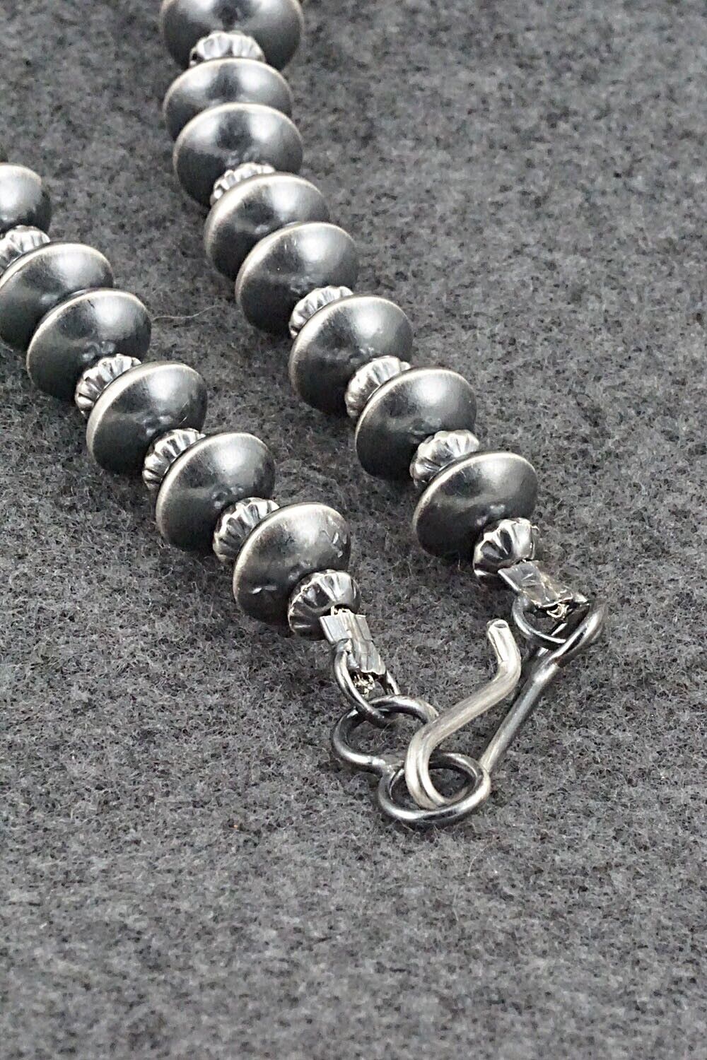 Sterling Silver Navajo Pearl Necklace 22" - Tonisha Haley