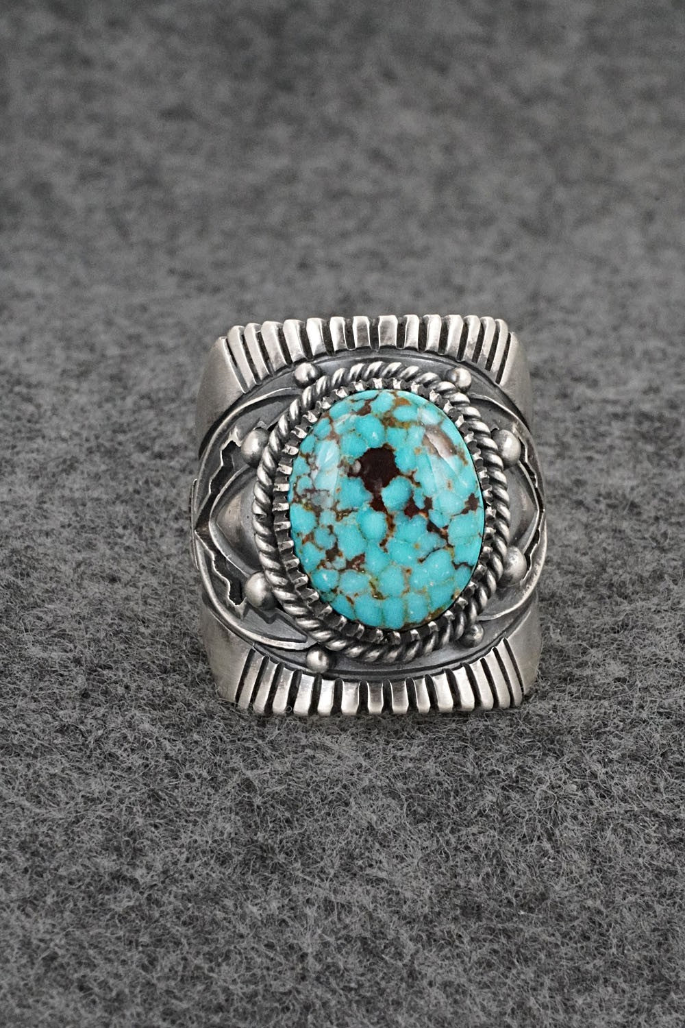 Turquoise & Sterling Silver Ring - Derrick Gordon - Size 11
