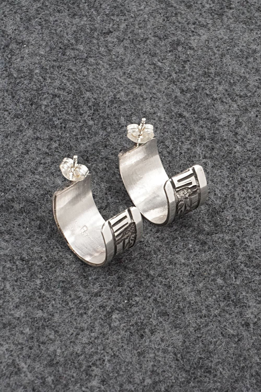 Sterling Silver Hoop Earrings - Elaine Becenti
