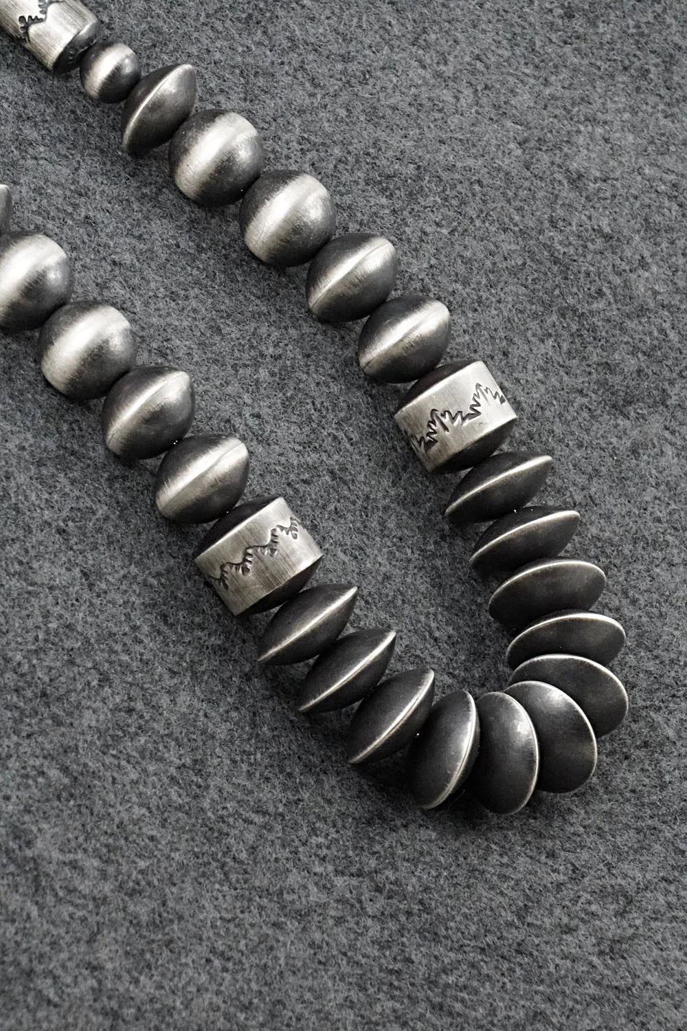 Sterling Silver Navajo Pearl Necklace 22" - Rose Martin
