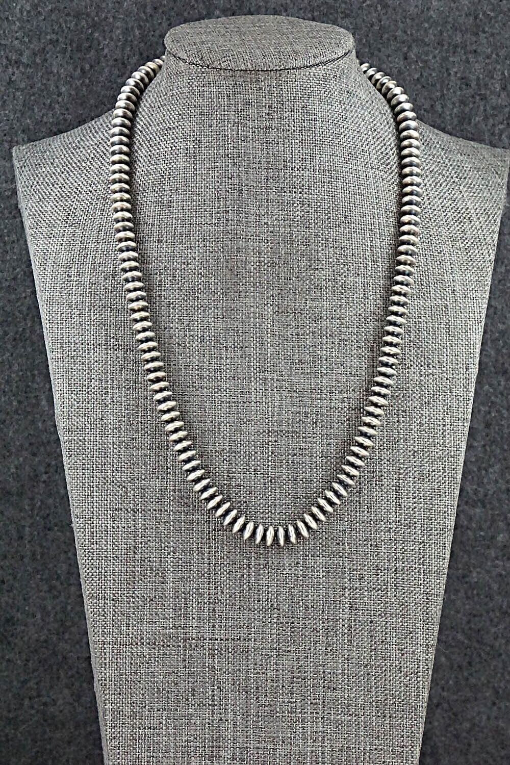 Sterling Silver Navajo Pearl Necklace 18" - Dorinda Mariano
