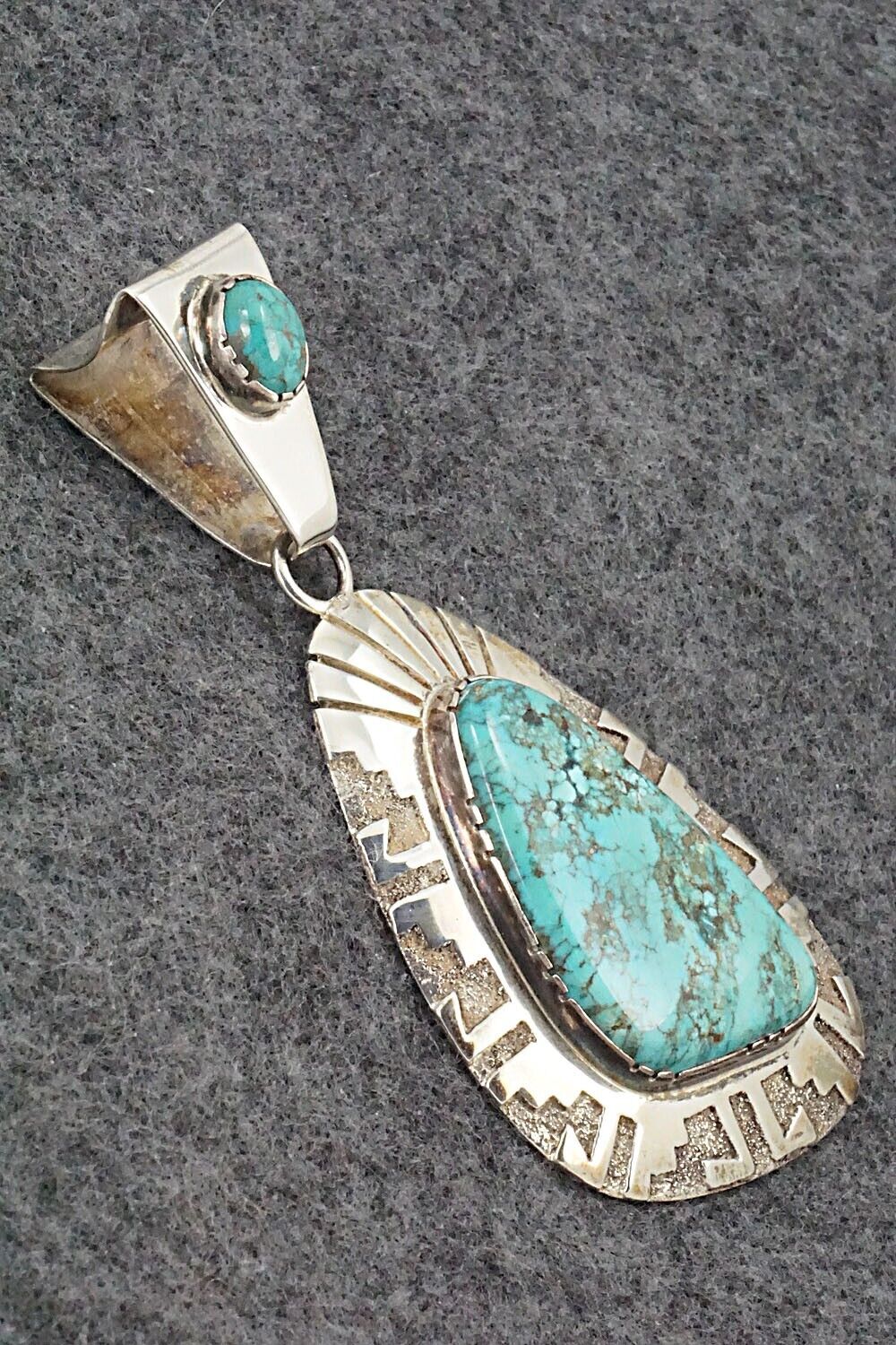 Turquoise and Sterling Silver Pendant - Oliver Smith