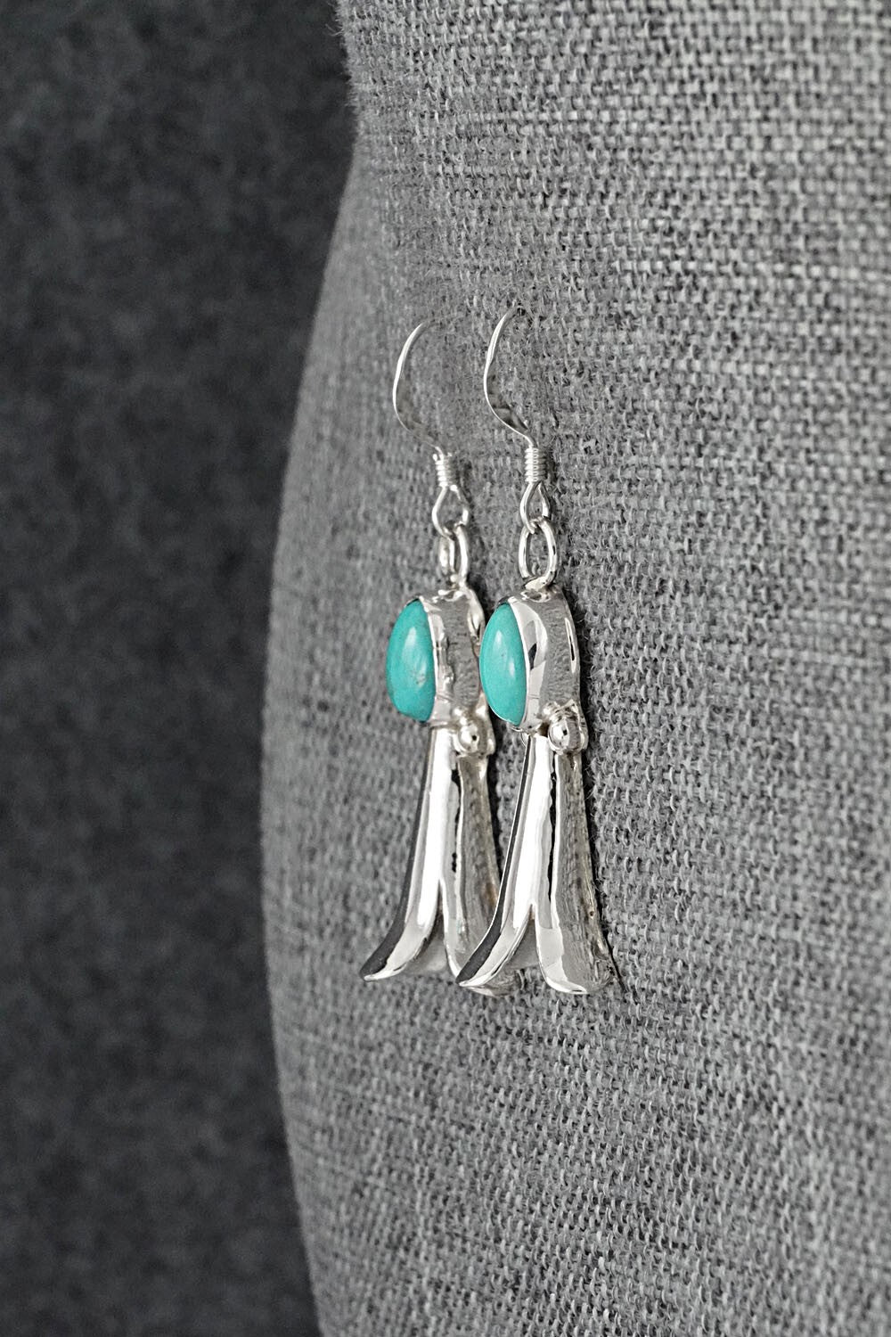 Turquoise & Sterling Silver Earrings - Robinson Martinez