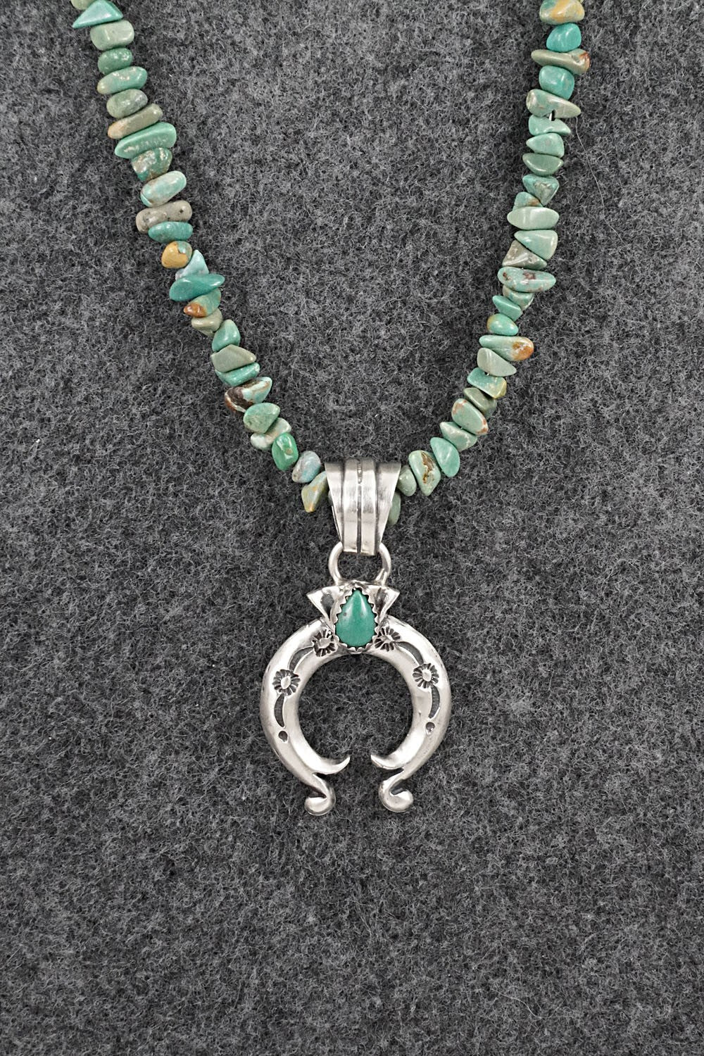Turquoise & Sterling Silver Necklace 18" - Louise Joe