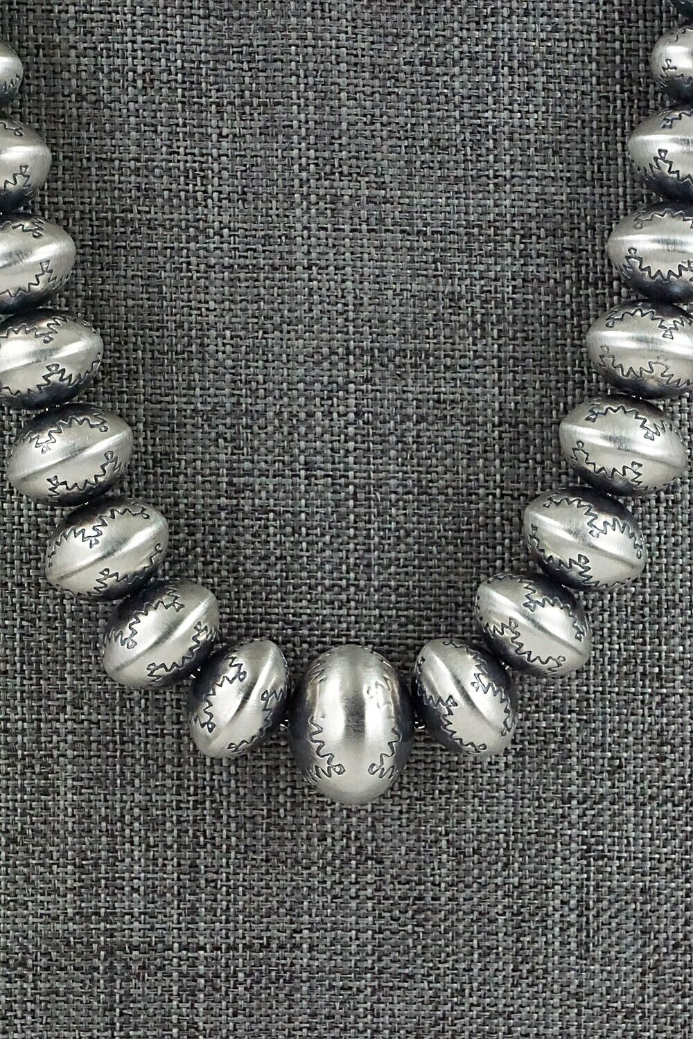 Sterling Silver Navajo Pearl Necklace 24" - Bryannen Halwood