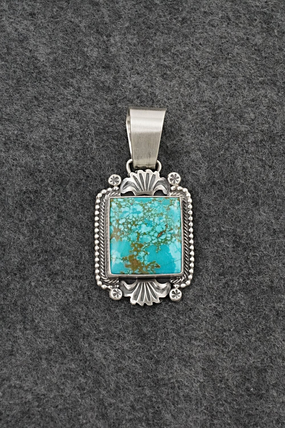 Turquoise & Sterling Silver Pendant - Darrin Livingston