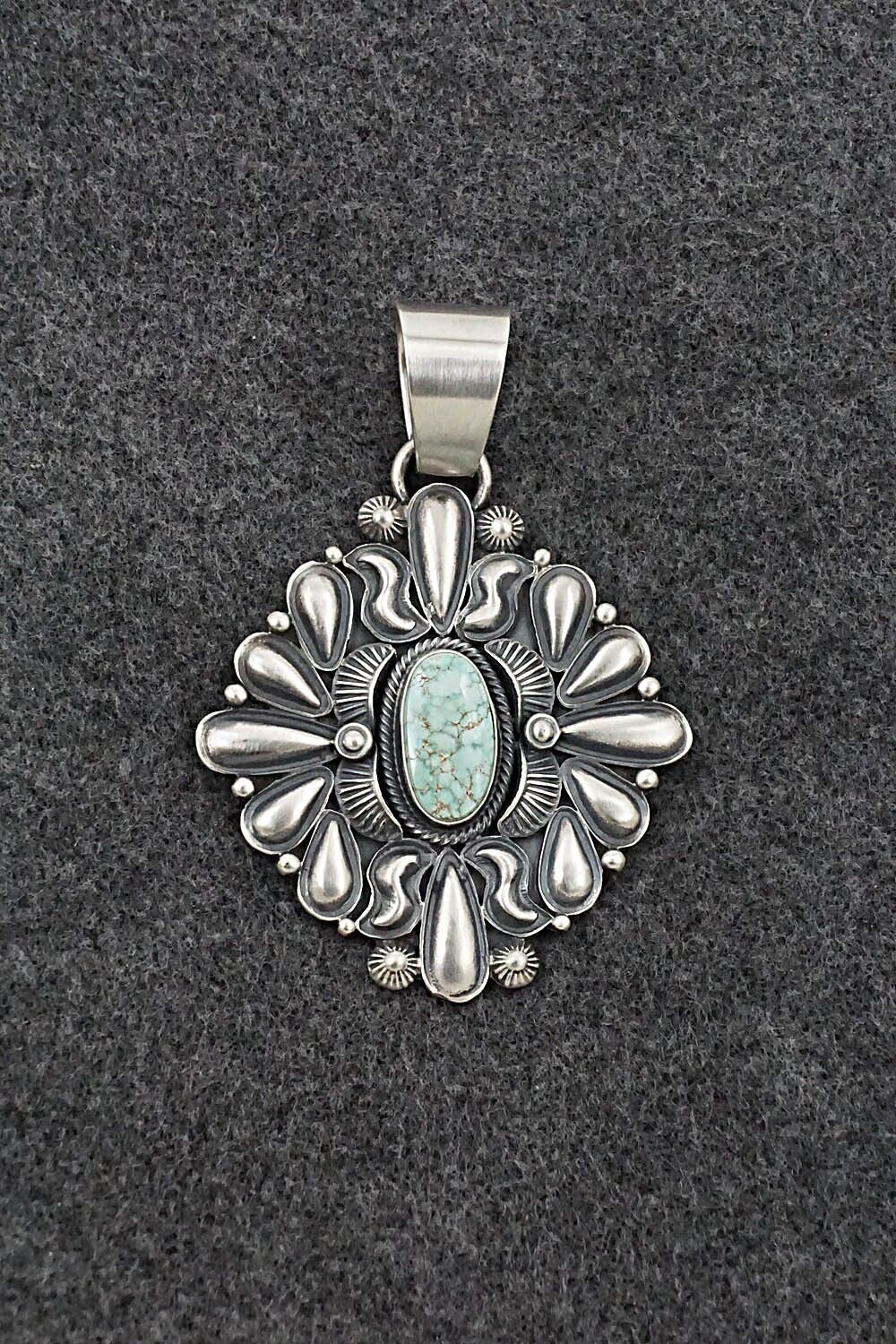 Turquoise & Sterling Silver Pendant - Derrick Gordon