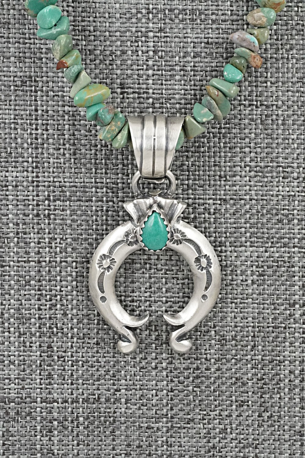 Turquoise & Sterling Silver Necklace 18" - Louise Joe