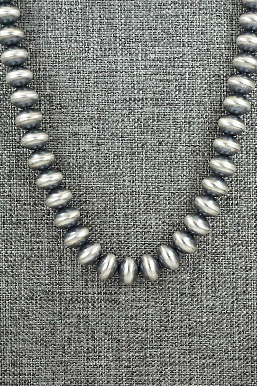 Sterling Silver Navajo Pearl Necklace 26" - Dorinda Mariano